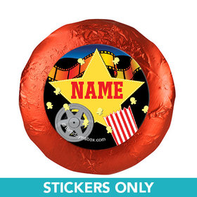 Movie Party Personalized 1.25" Stickers (48 Stickers)