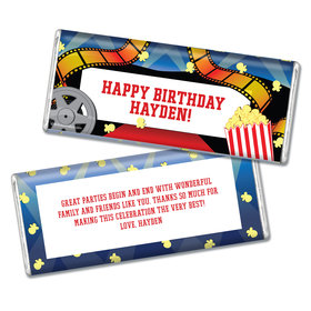 Birthday Hollywood Themed Personalized Hershey's Chocolate Bar Wrappers