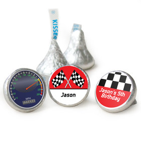 Birthday Racing Themed Personalized Assembled Kisses