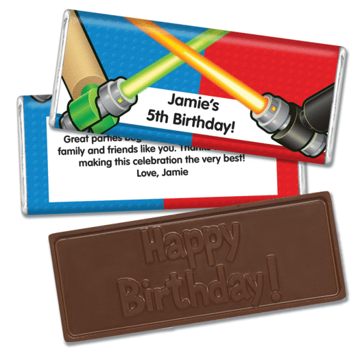 Birthday Space Toys Embossed Happy Birthday Bar