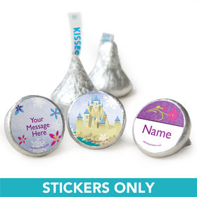 Birthday 3/4" Sticker Frozen Theme Personalized Stickers (108 Stickers)