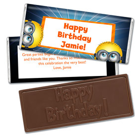 Birthday Despicable Me Themed Embossed Happy Birthday Bar