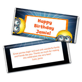 Birthday Despicable Me Themed Personalized Hershey's Chocolate Bar & Wrapper