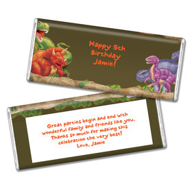 Birthday Dinosaur Personalized Hershey's Chocolate Bar & Wrapper