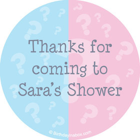 Gender Reveal Personalized 2" Stickers (20 Stickers)