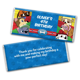 Personalized Birthday Paw Command Chocolate Bar Wrappers
