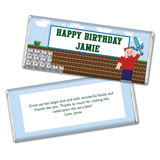 Birthday Craft Personalized Hershey's Chocolate Bar Wrappers