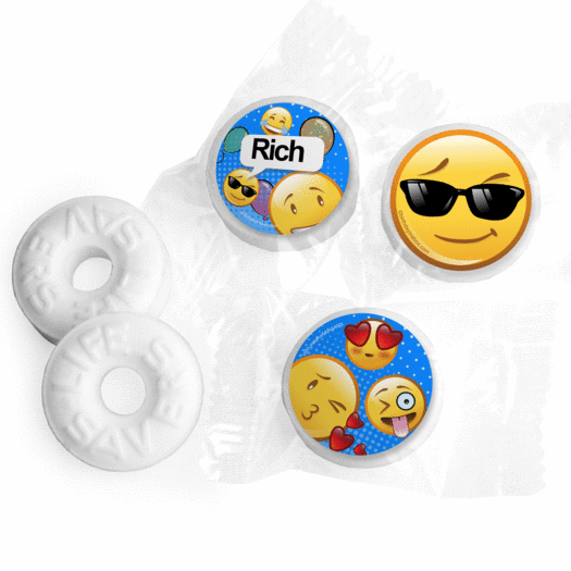 Birthday Emoji Themed Personalized Mints