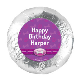 Personalized Birthday Paw Command Pink 1.25" Stickers (48 Stickers)