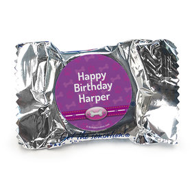 Personalized Birthday Paw Command Pink Peppermint Patties