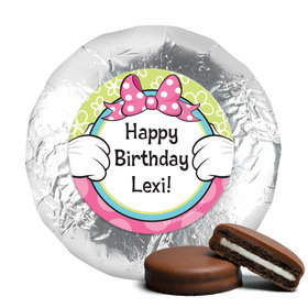 Personalized Birthday Miss Mouse Milk Chocolate Covered Foil Oreos