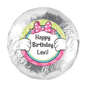 Personalized Birthday Miss Mouse 1.25" Stickers (48 Stickers)