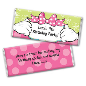 Personalized Birthday Miss Mouse Chocolate Bar & Wrapper
