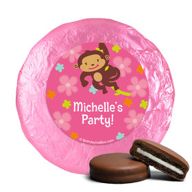 Birthday Girl Monkey Personalized Milk Chocolate Covered Oreos