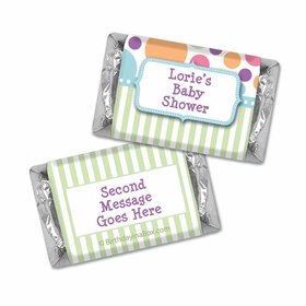 Baby Shower Blue Stripe Personalized Hershey's Miniatures