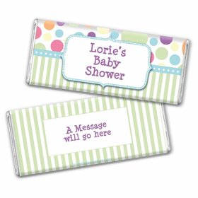 Baby Shower Colorful Dots Personalized Chocolate Bar