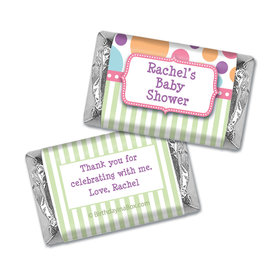 Baby Shower Pink Stripe Personalized Hershey's Miniatures Wrappers