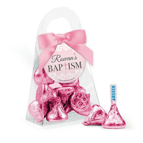 Personalized Baptism Favor Assembled Purse with Hershey's Kisses