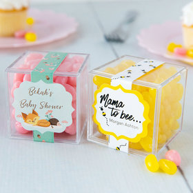 Personalized Baby Shower JUST CANDY® favor cube with Jelly Belly Jelly Beans