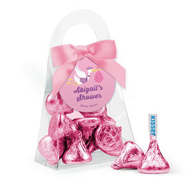Personalized Baby Shower Favor Assembled Purse with Hershey's Kisses