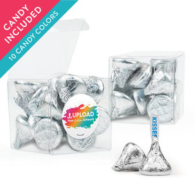 Personalized Thank You Favor Assembled Clear Box with Hershey's Kisses