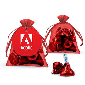 Personalized Thank You Favor Assembled Organza Bag with Hershey's Kisses