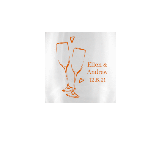 Personalized Wedding 9oz Stemless Wine Glass Design 35