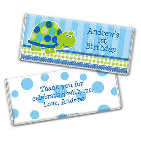 Personalized Birthday Turtle Chocolate Bar & Wrapper
