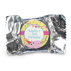 Personalized Birthday Pigs & Dots York Peppermint Patties