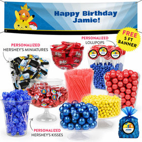 Personalized Kids Birthday Pokemon Themed Deluxe Candy Buffet