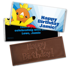 Personalized Birthday Pokemon Themed Embossed Happy Birthday Chocolate Bar