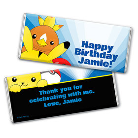 Personalized Birthday Pokemon Themed Chocolate Bar Wrappers