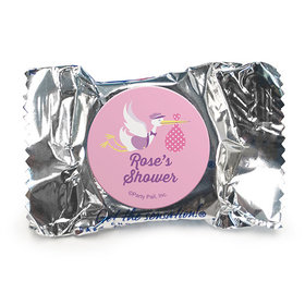 Personalized Baby Shower Pink Stork York Peppermint Patties
