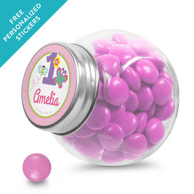 Birthday Personalized Mini Side Jar Butterfly 1st Birthday (24 Pack)