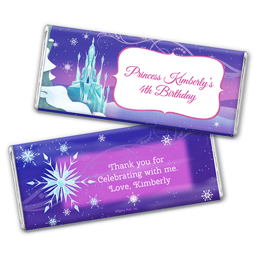 Personalized Birthday Ice Princess Chocolate Bar Wrappers