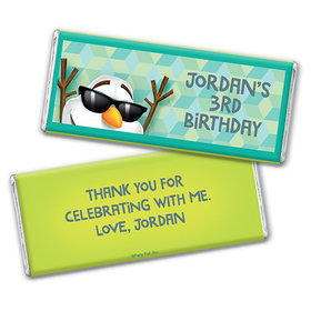 Personalized Birthday Snowman Chocolate Bar Wrappers