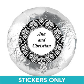 Personalized Wedding Demask 1.25" Stickers (48 Stickers)