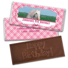 Personalized Birthday Horse Embossed Happy Birthday Chocolate Bar
