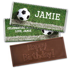 Personalized Birthday Soccer Balls Embossed Happy Birthday Chocolate Bar