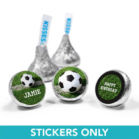 Personalized Birthday Soccer Balls 3/4" Sticker (108 Stickers)
