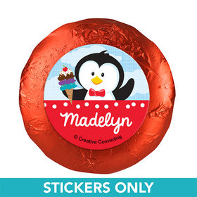 Personalized Birthday Penguin 1.25" Stickers (48 Stickers)