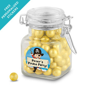 Birthday Personalized Latch Jar Pirate Theme (12 Pack)