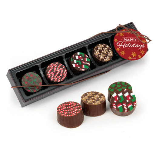 Christmas Belgian Chocolate Truffles Gift Box (5 Pieces)