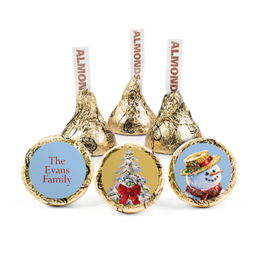 Personalized Christmas Silent Night Lane Hershey's Kisses
