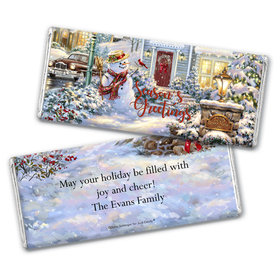 Personalized Christmas Silent Night Lane Chocolate Bar Wrappers Only