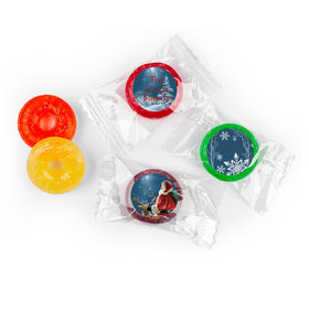 Personalized Christmas Starry Night Santa Life Savers 5 Flavor Hard Candy