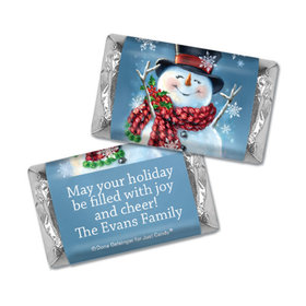 Personalized Christmas Jolly Snowman Hershey's Miniatures
