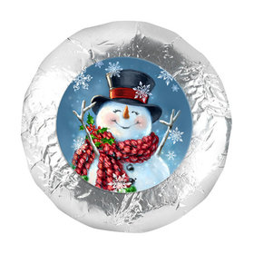 Christmas Jolly Snowman 1.25" Stickers (48 Stickers)