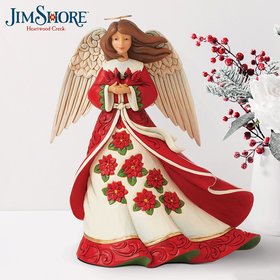 Jim Shore Cardinal Angel Tabletop Ornament