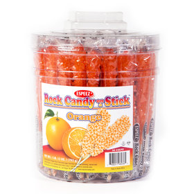 Orange Rock Candy on a Stick (36 Pack)